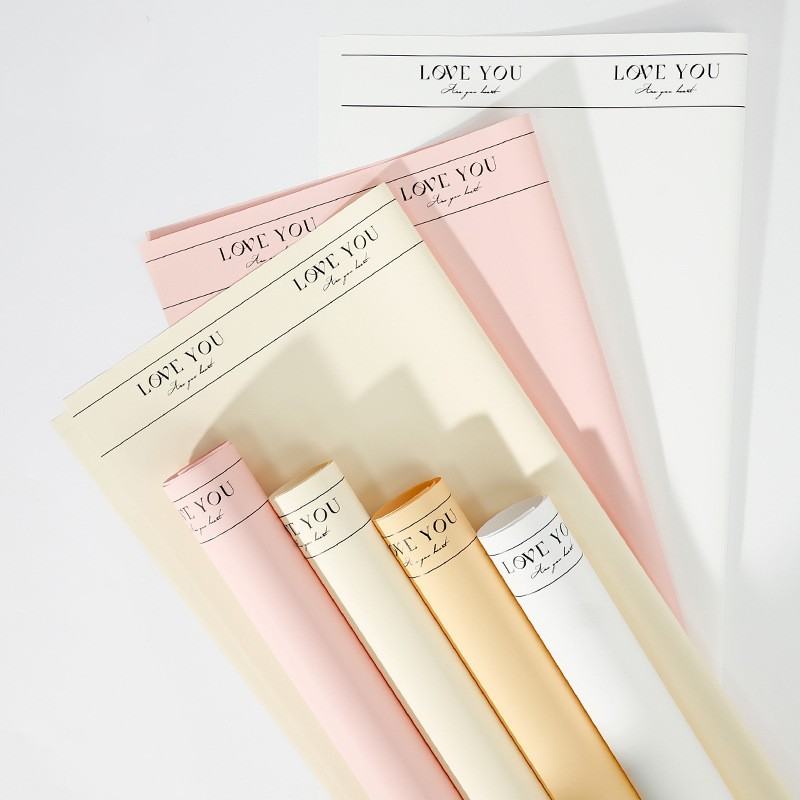 Giấy 2 Mặt Họa Tiết 2 Đầu Love You Cao Cấp