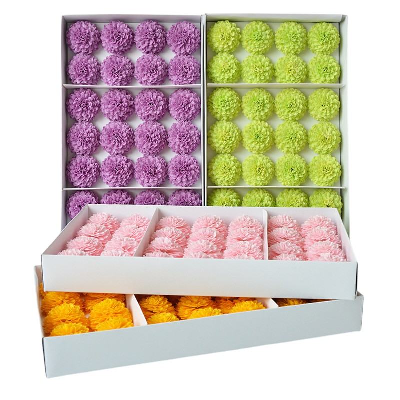 Đầu Bông Hoa Pingpong Nhỏ Cao Cấp (Hộp 28 Bông)