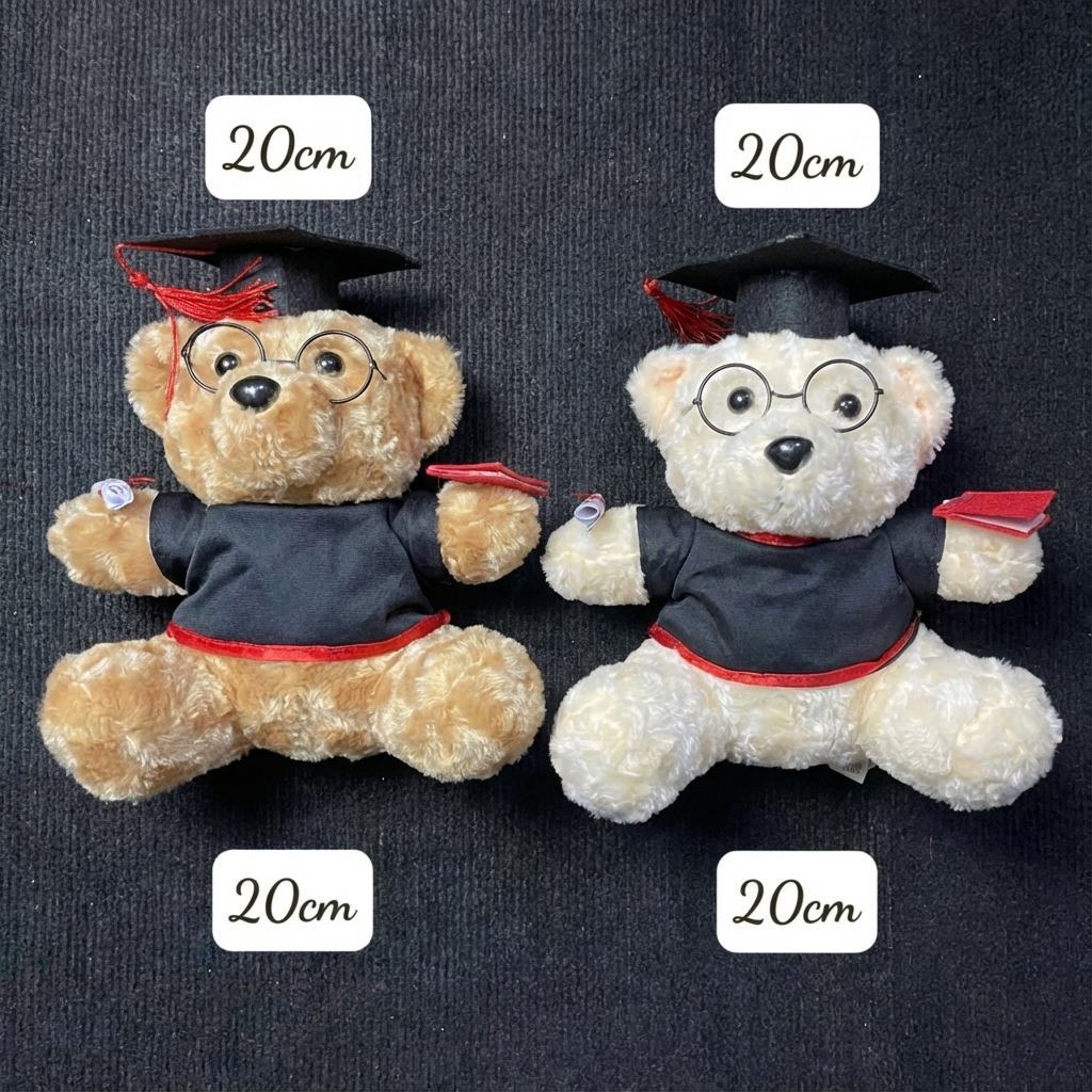 Gấu Bông Tốt Nghiệp Lông Xù size 20cm