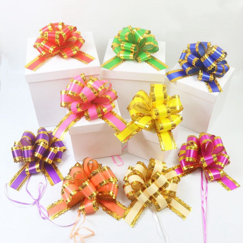 Ruy Băng Rút Tú Cầu Viền Ren Vàng Cao Cấp (1 Cái)