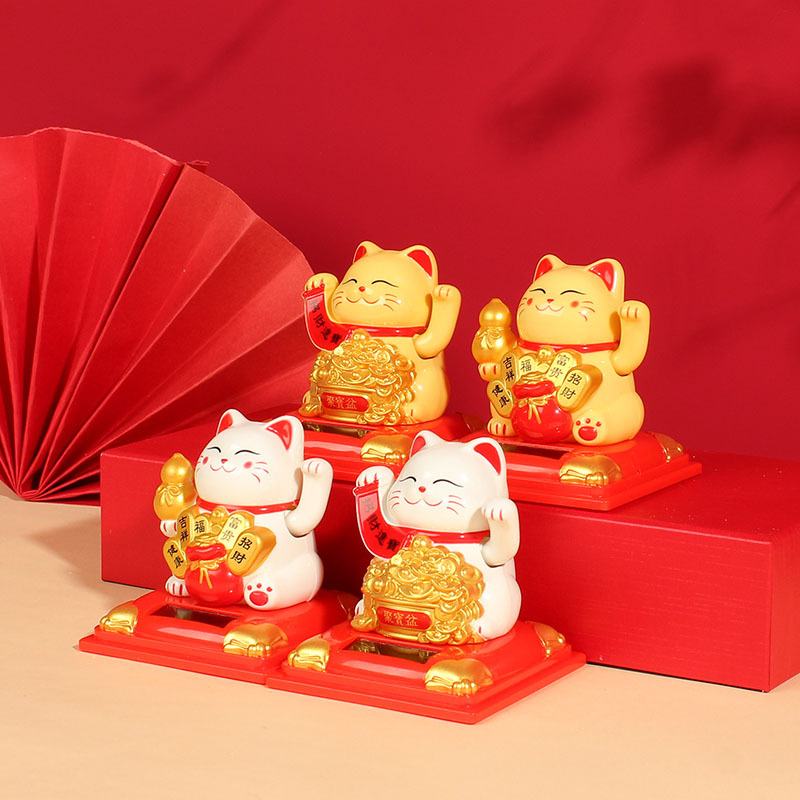 Mèo Thần Tài May Mắn Size 8.3cm