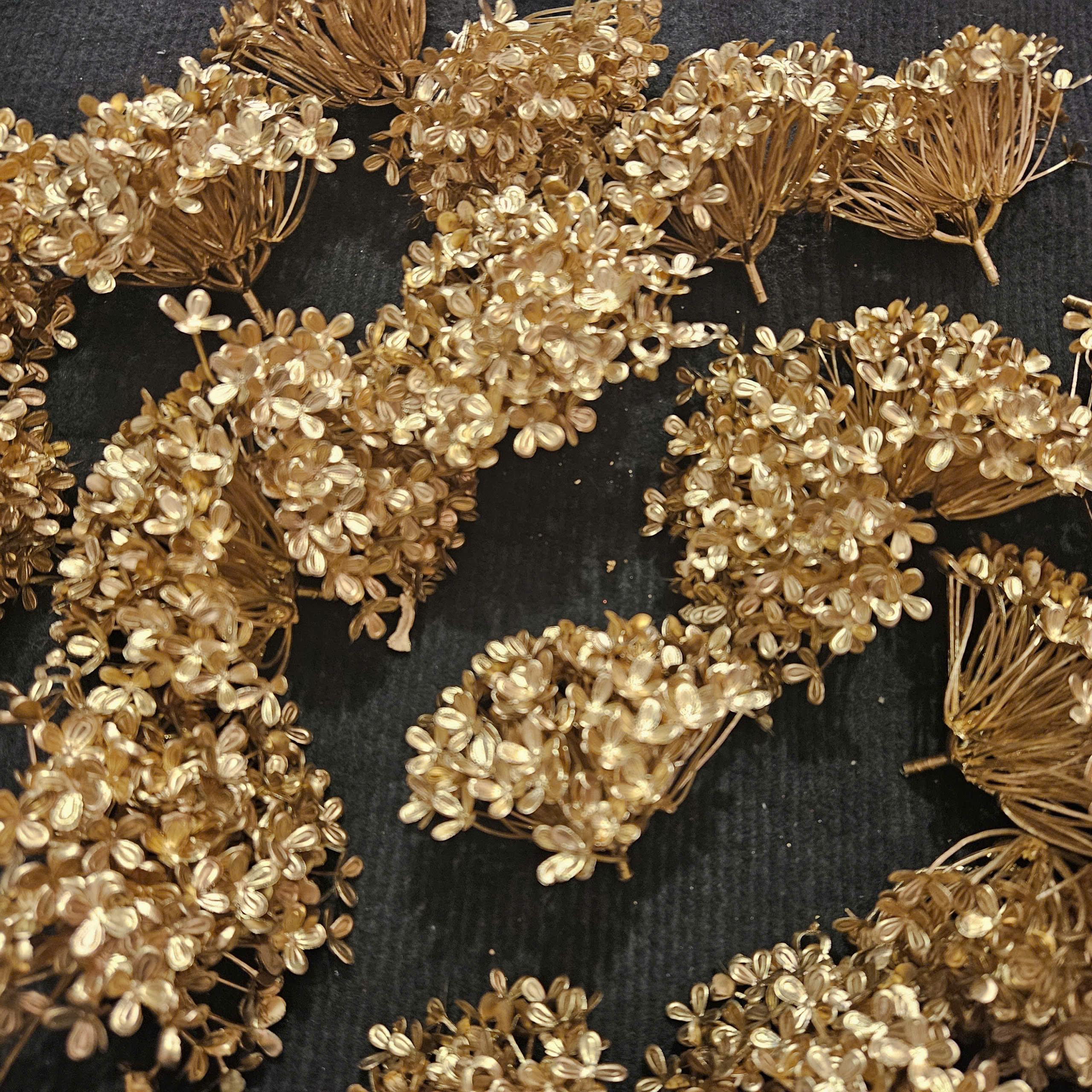 Chùm Cẩm Tú Cầu Nhũ Vàng (Set 10 Bịch)