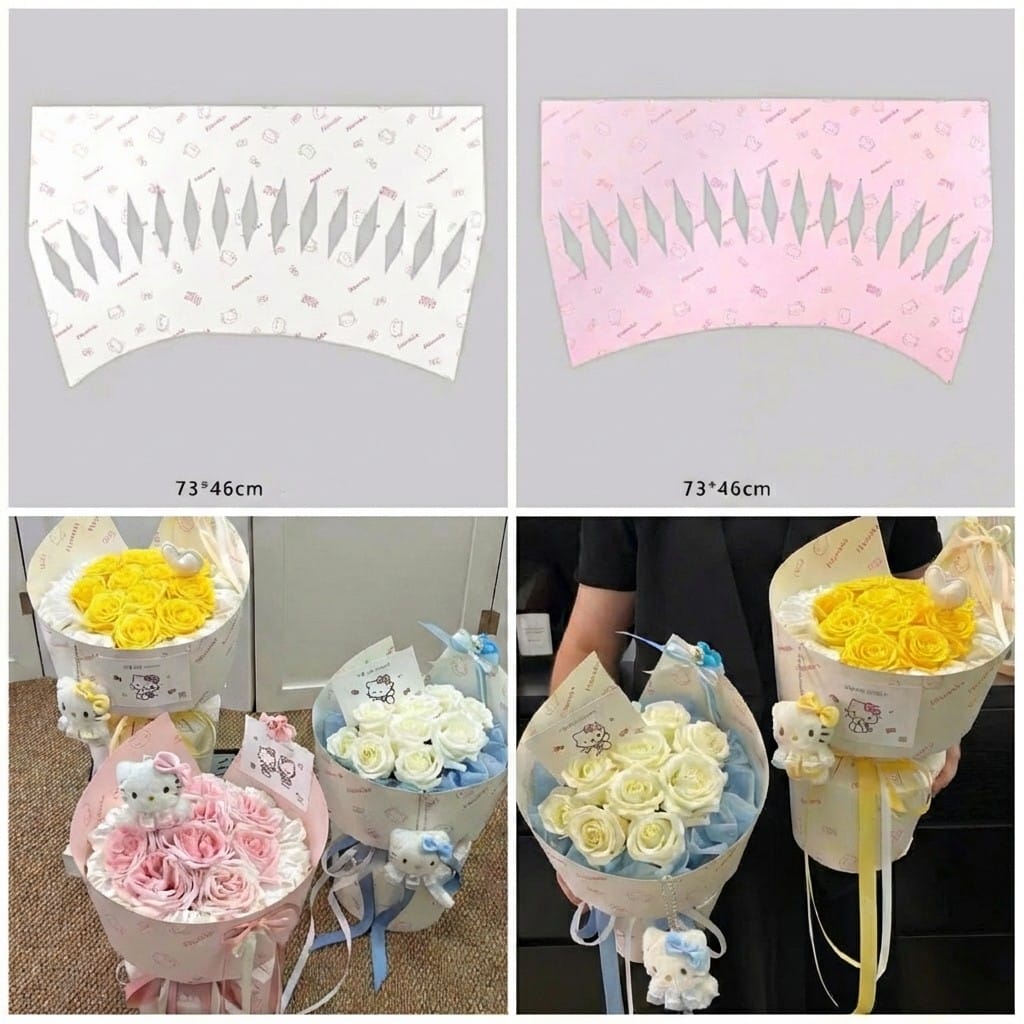 Cốt Hình Thoi Hello Kitty(Tập 5 tờ)