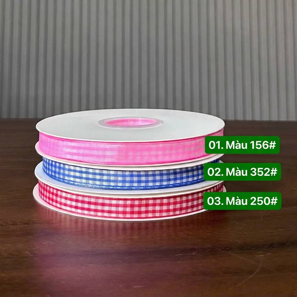 Ruy Băng Caro 1cm Cao Cấp(50yard)